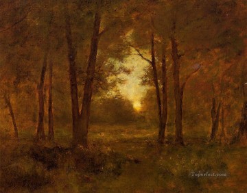  Inness Oil Painting - Sundown near Montclair Tonalist George Inness